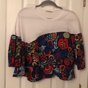 Zara Floral Billow Top